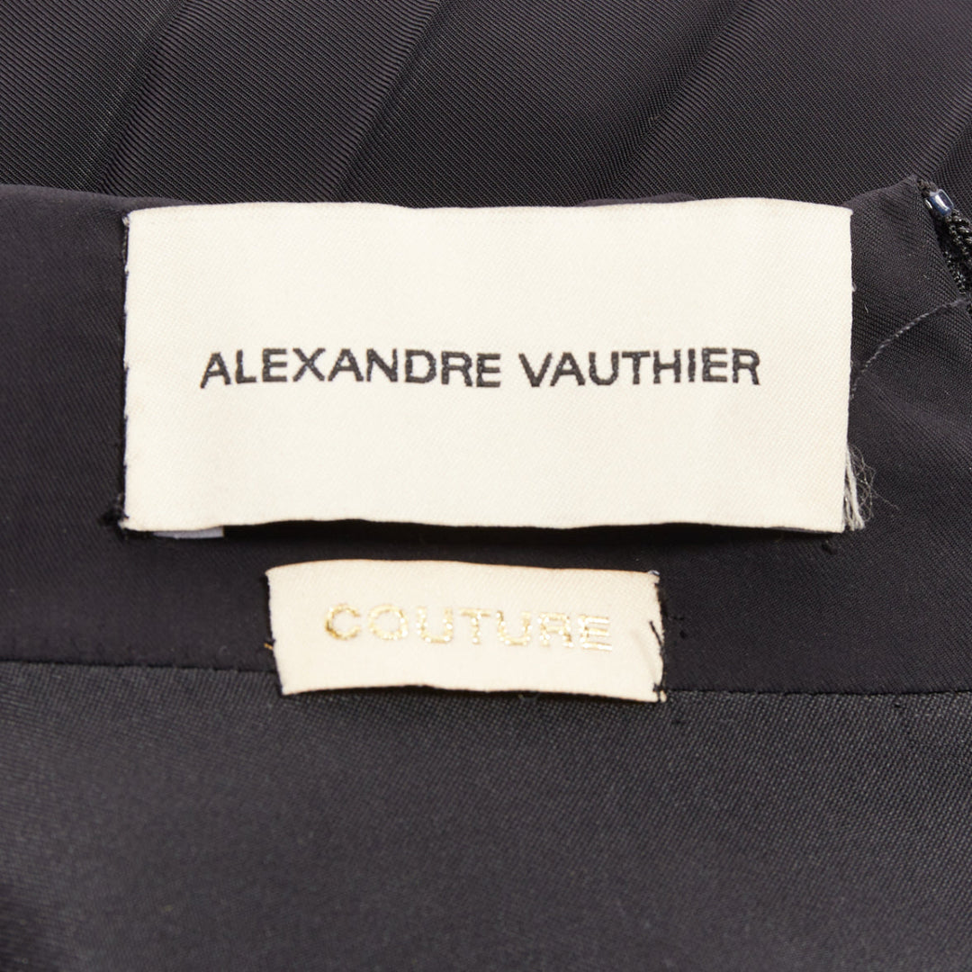 rare ALEXANDRE VAUTHIER COUTURE black pleated voluminous bubble hem skirt