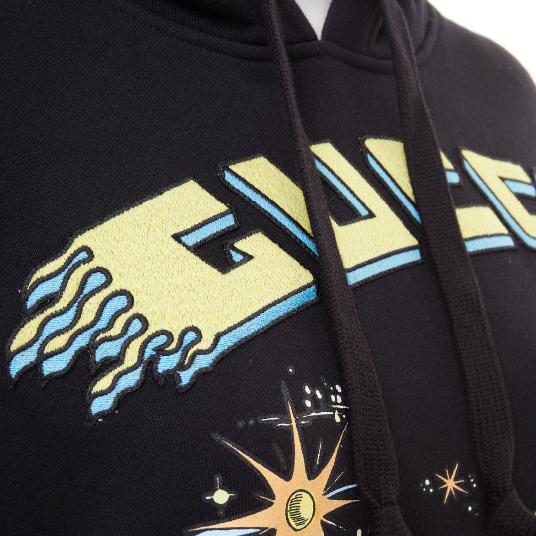 GUCCI DISNEY 2021 Runway Flash Space embroidered Donald Duck fleece hoodie XXXS