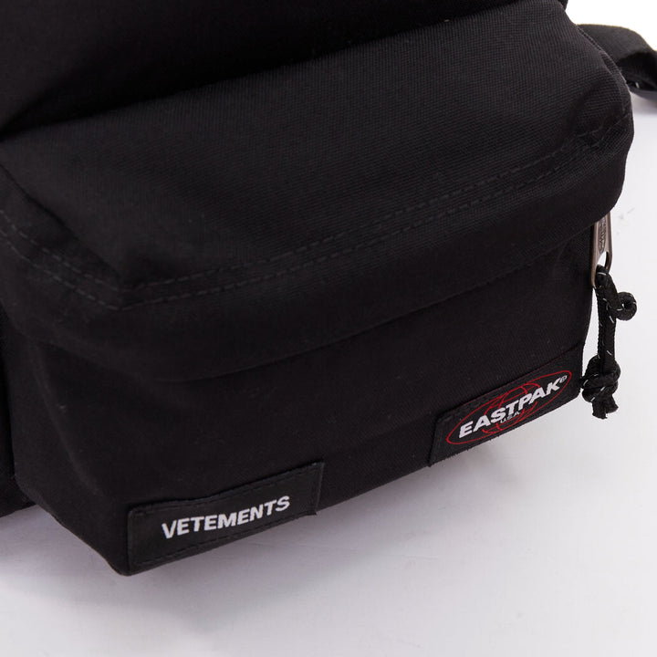 VETEMENTS EASTPAK 2017 black logos long strap mini backpack bag