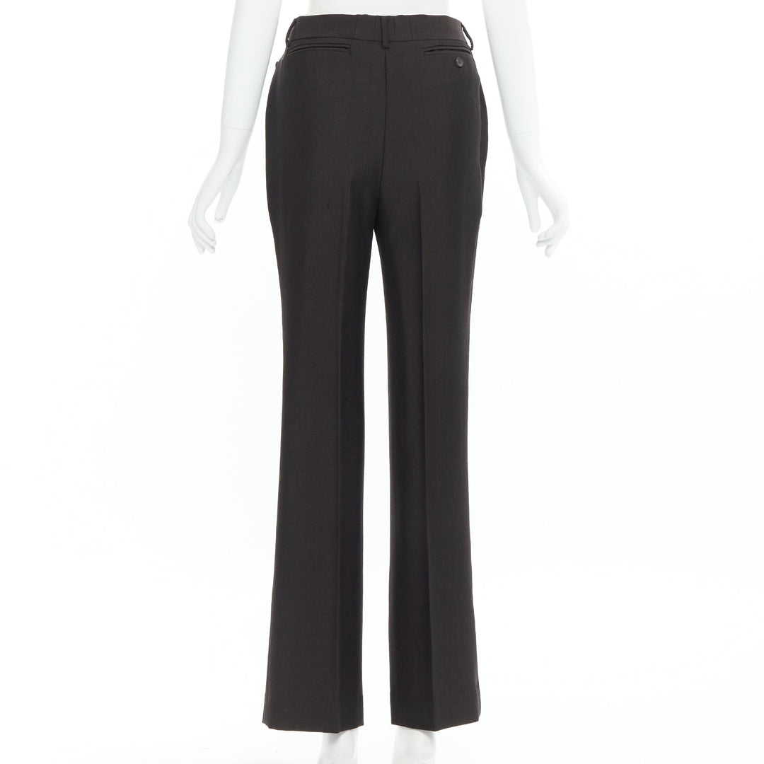 vintage GUCCI TOM FORD 1996 brown wool mohair dart front blazer pant set IT42 M