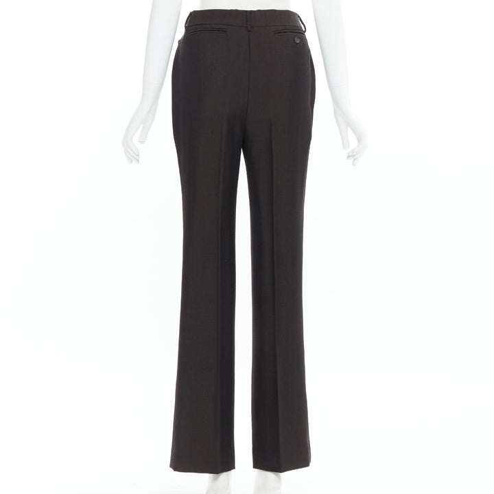vintage GUCCI TOM FORD 1996 brown wool mohair dart front blazer pant set IT42 M