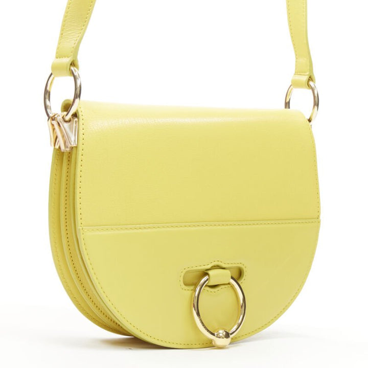 JW ANDERSON Latch yellow gold Pierce ring crossbody saddle bag