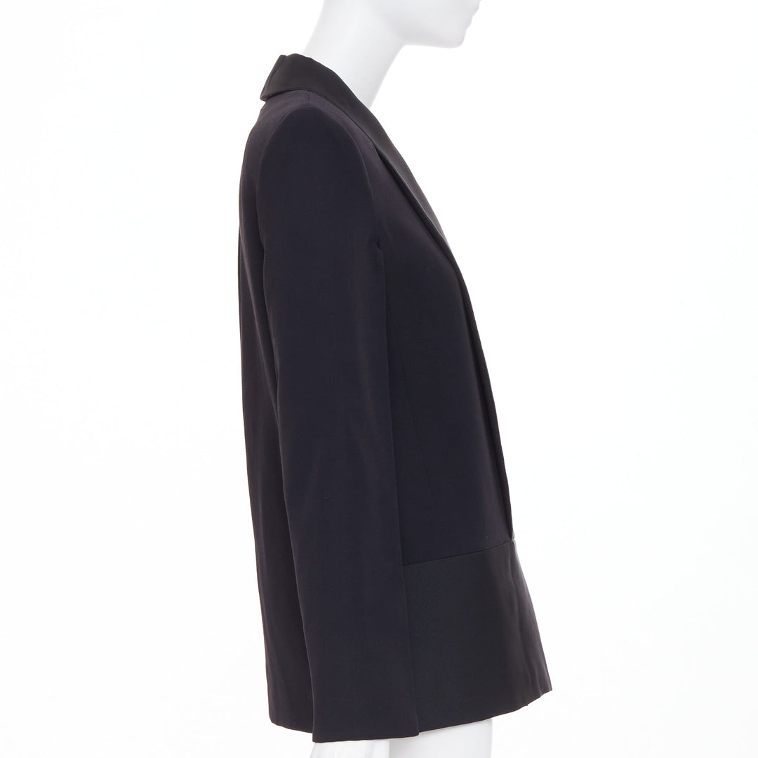 VICTORIA BECKHAM No.13 Runway black silk wool blend cape jacket UK8 S