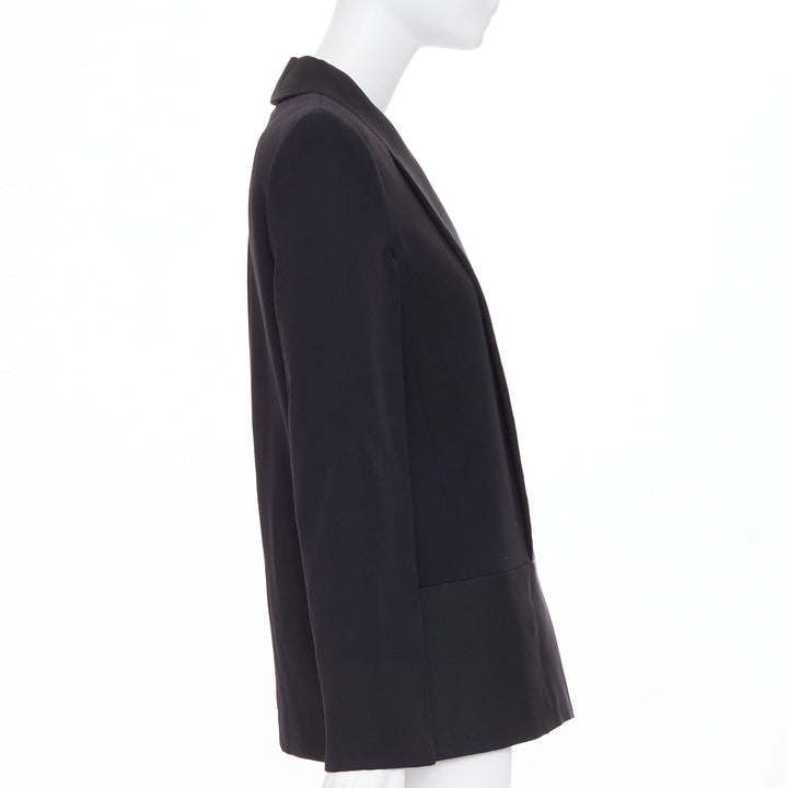 VICTORIA BECKHAM No.13 Runway black silk wool blend cape jacket UK8 S