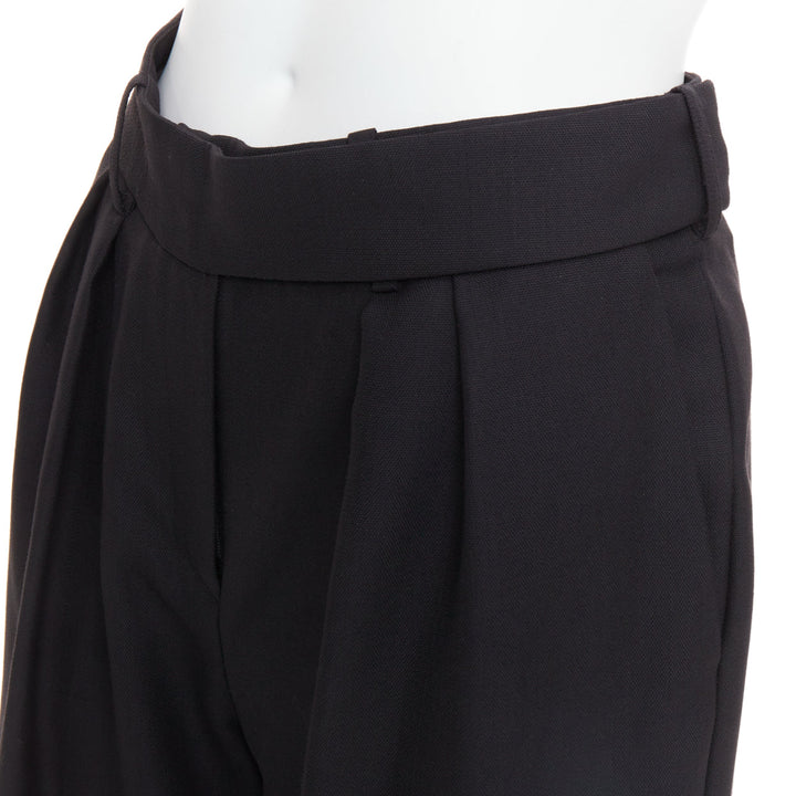 ALEXANDRE VAUTHIER AW2021 black double front dart wide leg pants