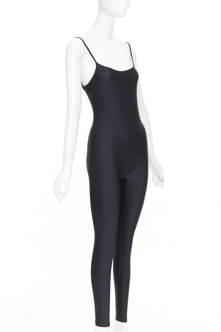BALENCIAGA Demna 2022 black lycra second skin catsuit FR36 S Kim Kar