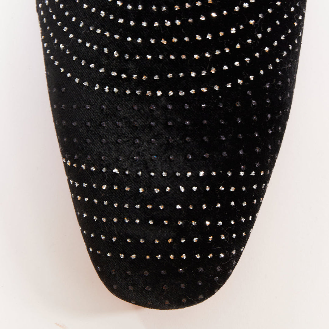 CHRISTIAN LOUBOUTIN Dandy Chick Orlato Flat Velvet River glitter loafer EU42.5