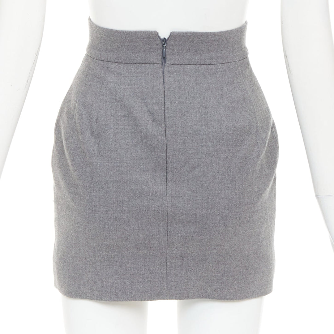 ALEXANDRE VAUTHIER COUTURE SS2022 Runway grey wasp waist padded hip jacket