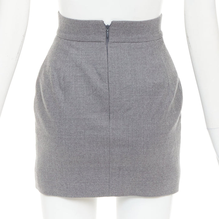 ALEXANDRE VAUTHIER COUTURE SS2022 Runway grey wasp waist padded hip jacket