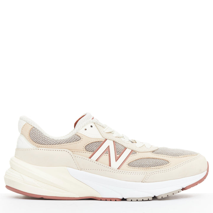 LORO PIANA New Balance 990V6 MiUSA Raw Cashew Limited beige patch sneakers US8.5