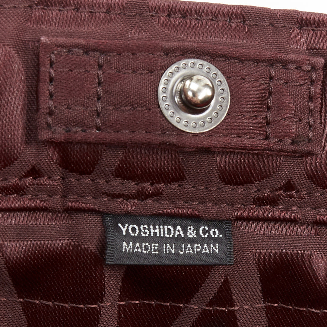 rare VALENTINO PORTER 2024 Runway burgundy nylon VLOGO top handle crossbody tote