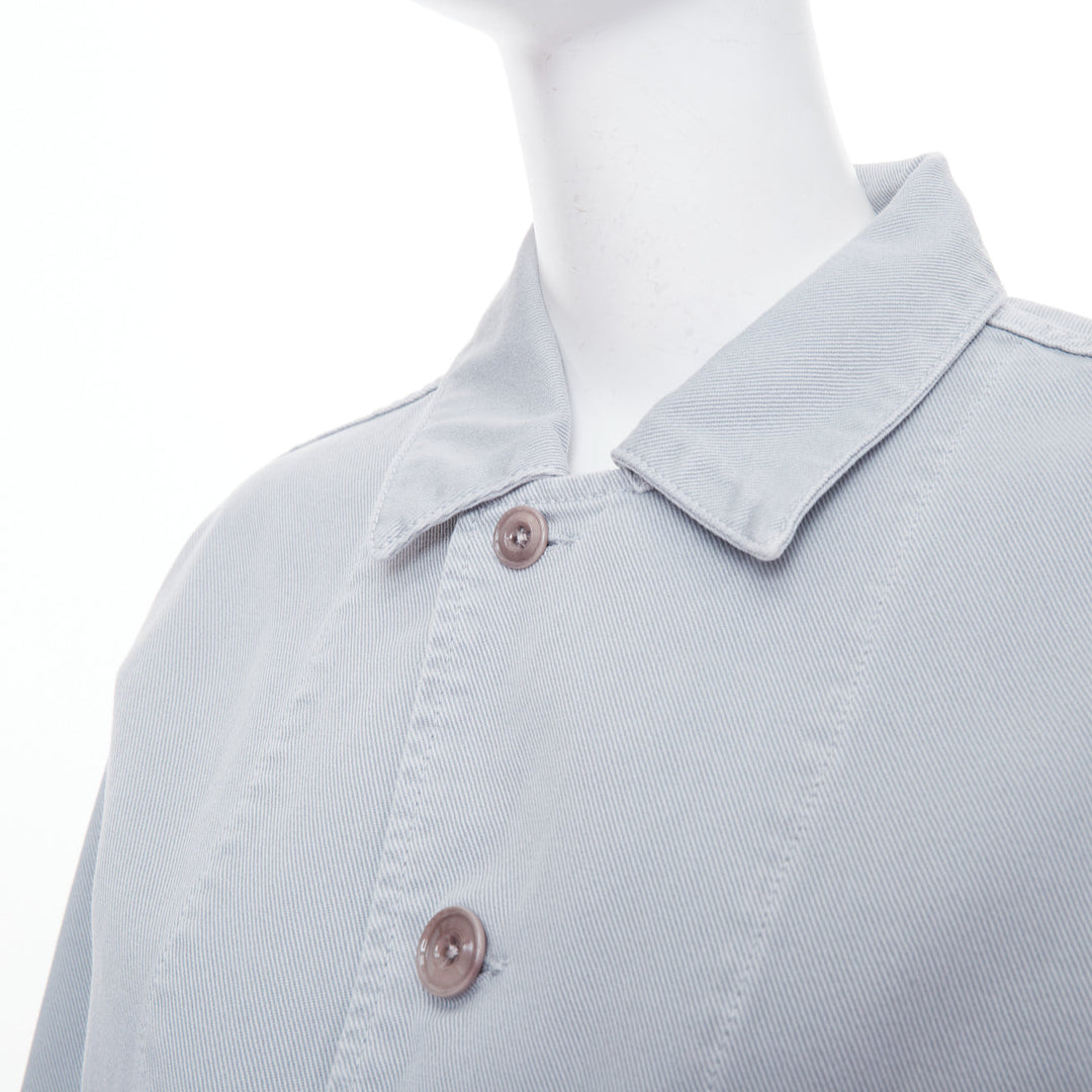 LEMAIRE 2025 snowy blue grey cotton denim boxy workwear utility pocket jacket XS