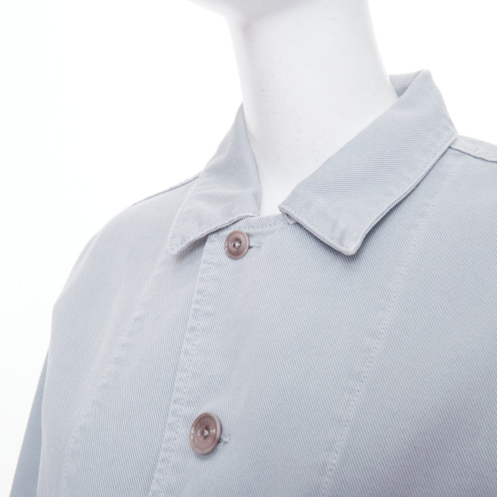 LEMAIRE 2025 snowy blue grey cotton denim boxy workwear utility pocket jacket XS