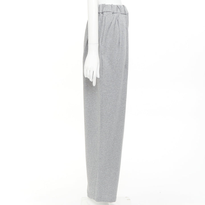 LOEWE Paula's Ibiza grey cotton anagram embroidered balloon cropped pants XS