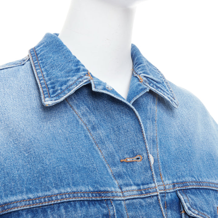 ISABEL MARANT ETOILE Tadia blue denim boxy cropped jacket FR36 S