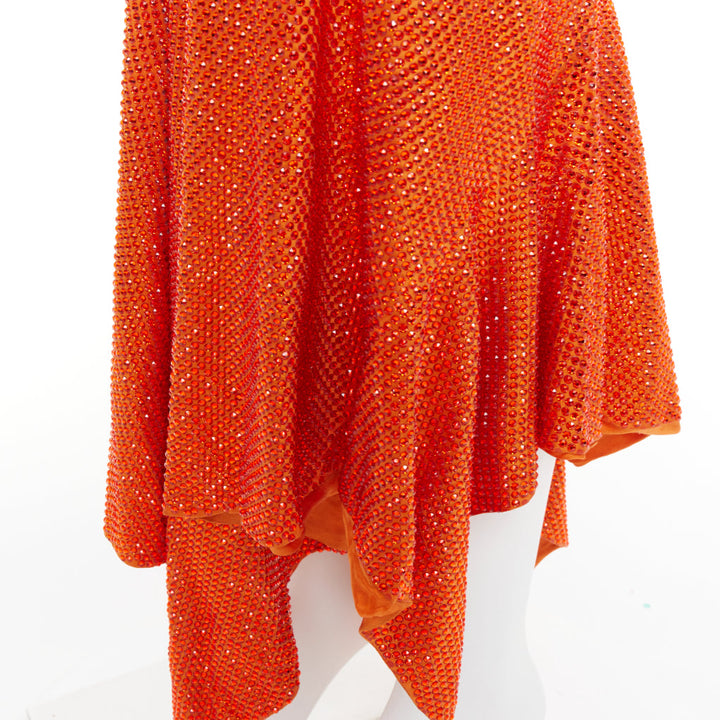 rare ALEXANDRE VAUTHIER COUTURE AW2018 Runway orange strass crystal  dress