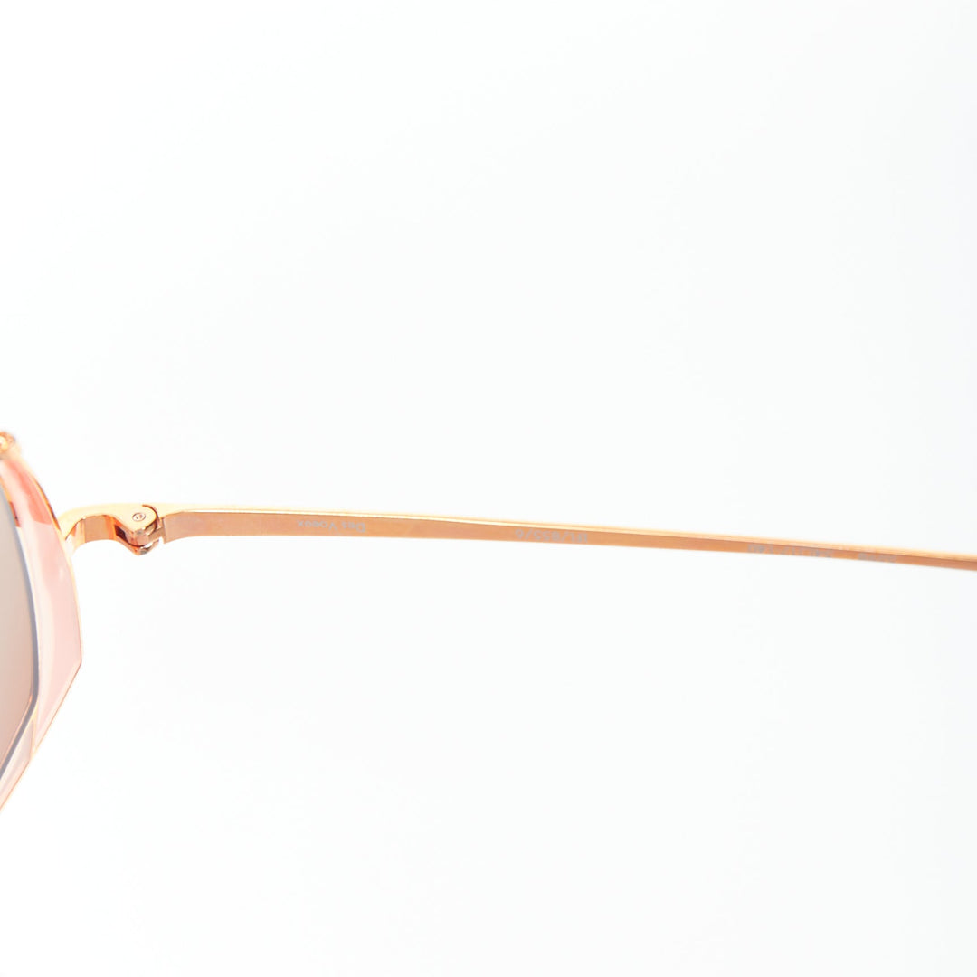 LINDA FARROW Des Voeux LFL855/6 rose gold peach cat eye sunglasses