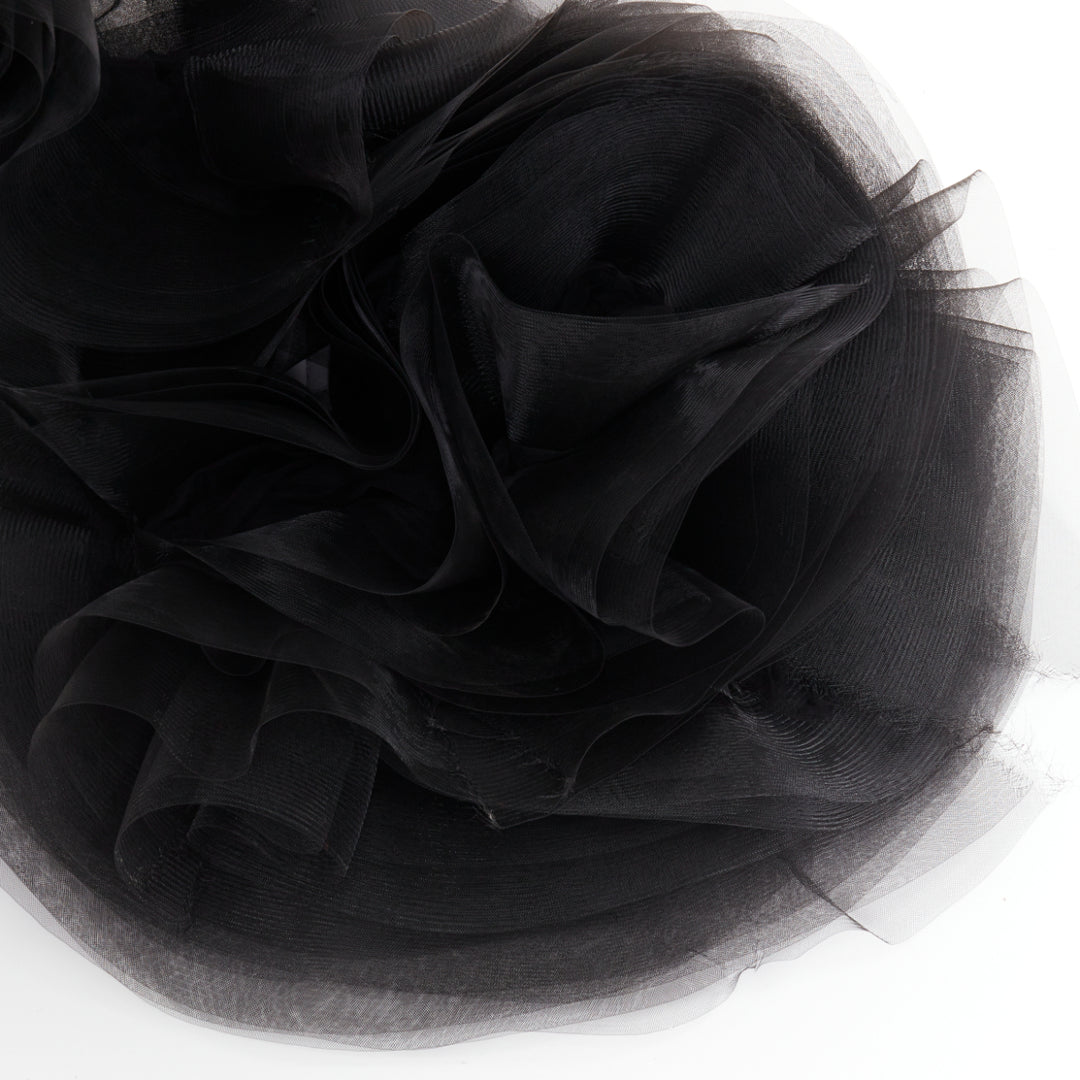 rare ALEXANDRE VAUTHIER COUTURE SS2014 Runway black stiff tulle train gown