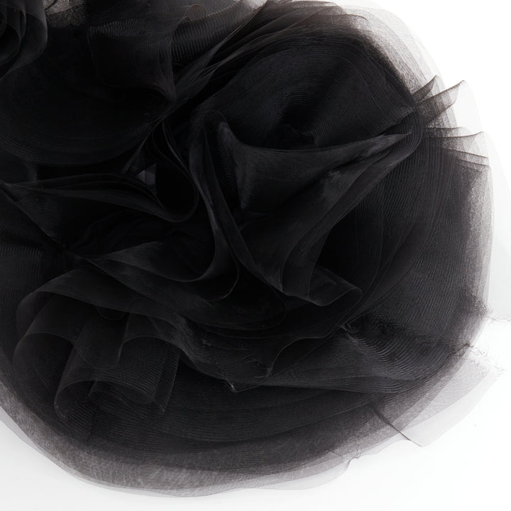 rare ALEXANDRE VAUTHIER COUTURE SS2014 Runway black stiff tulle train gown