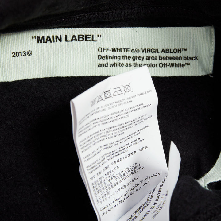 OFF WHITE SSENSE Exclusive black diagonal cherry embroidered hoodie XS