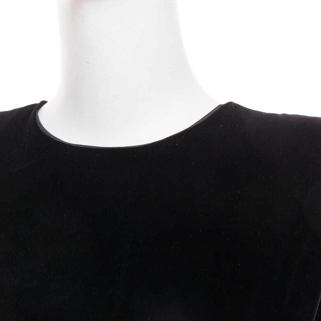 ALEXANDRE VAUTHIER AW2023 Runway black velvet polka dot mini dress