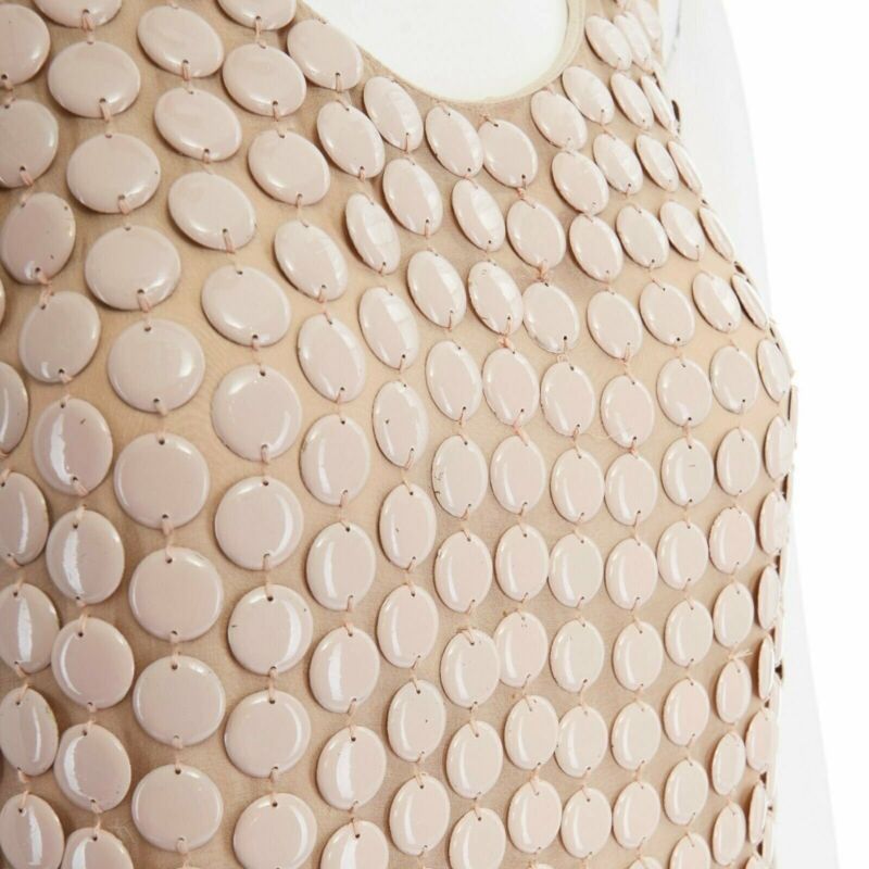 Female mannequin wearing Stella McCartney AD2005 Cream Silk Women Mini Dress in Size IT42 | Available at JHROP