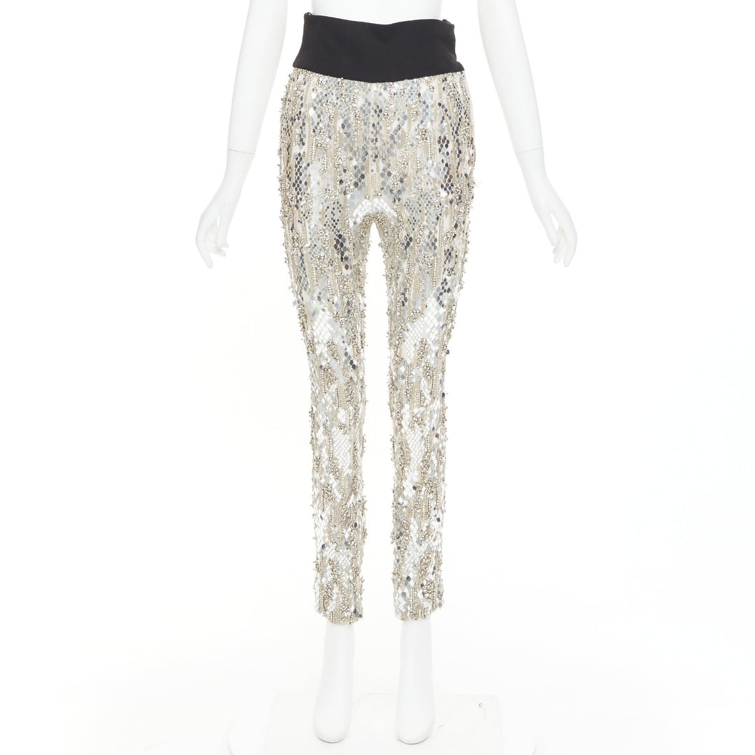 rare ALEXANDRE VAUTHIER COUTURE 2016 Runway Lesage bead crystal sequin pants