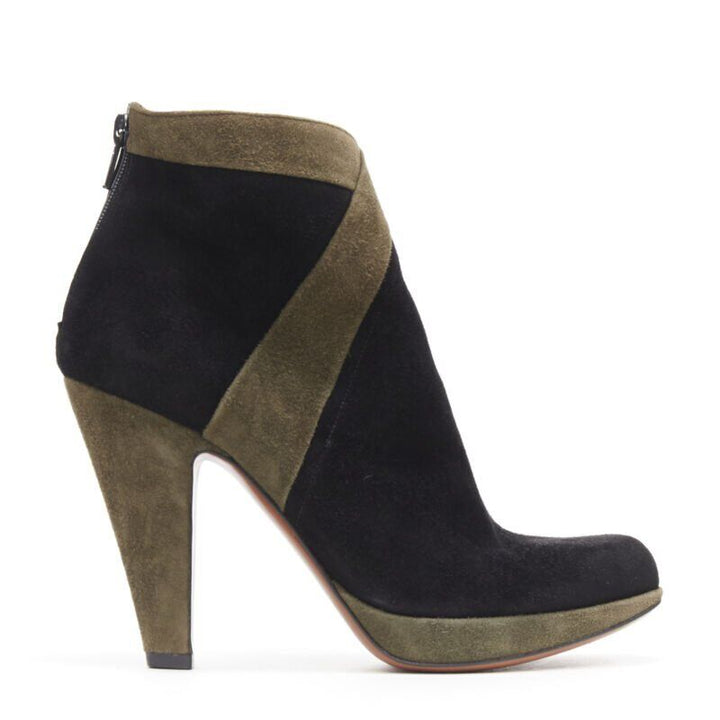 Female mannequin wearing Alaia by Azzedine Alaia Black Suede Women Boots in Size EU36 | Available at JHROP