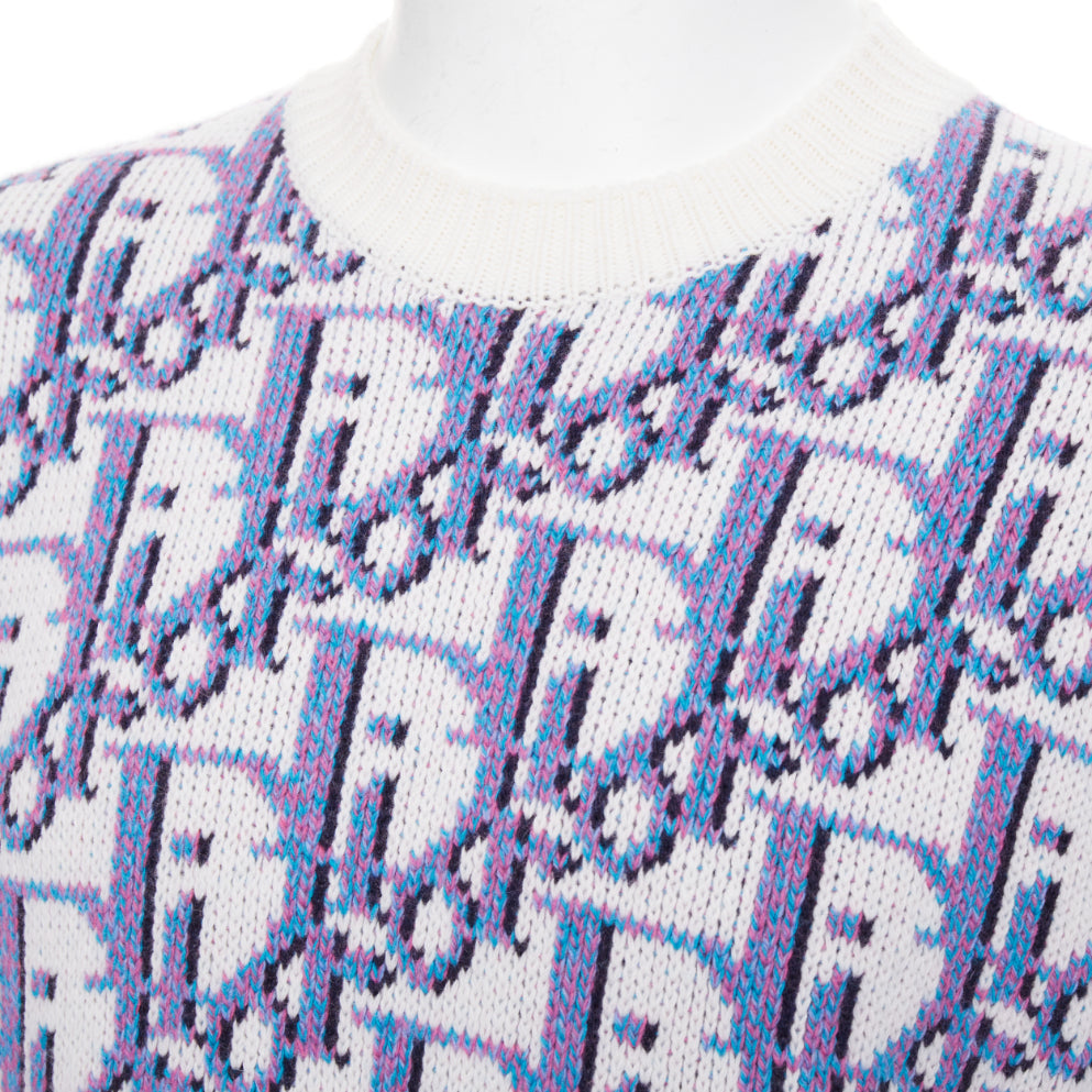 DIOR HOMME Multicolored Oblique jacquard wool cashmere blend sweater S