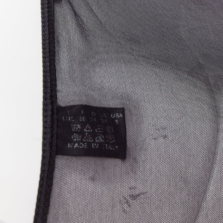 GUCCI Tom Ford Vintage crystal G logo sheer under bottom pants S