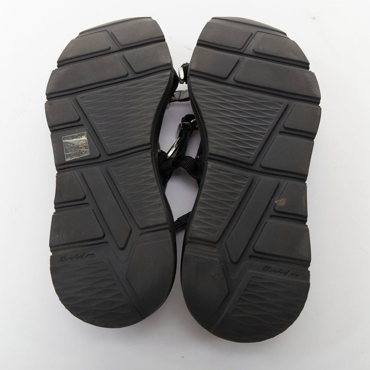 TOGA PULLA black leather strappy western buckle platform sandals EU39