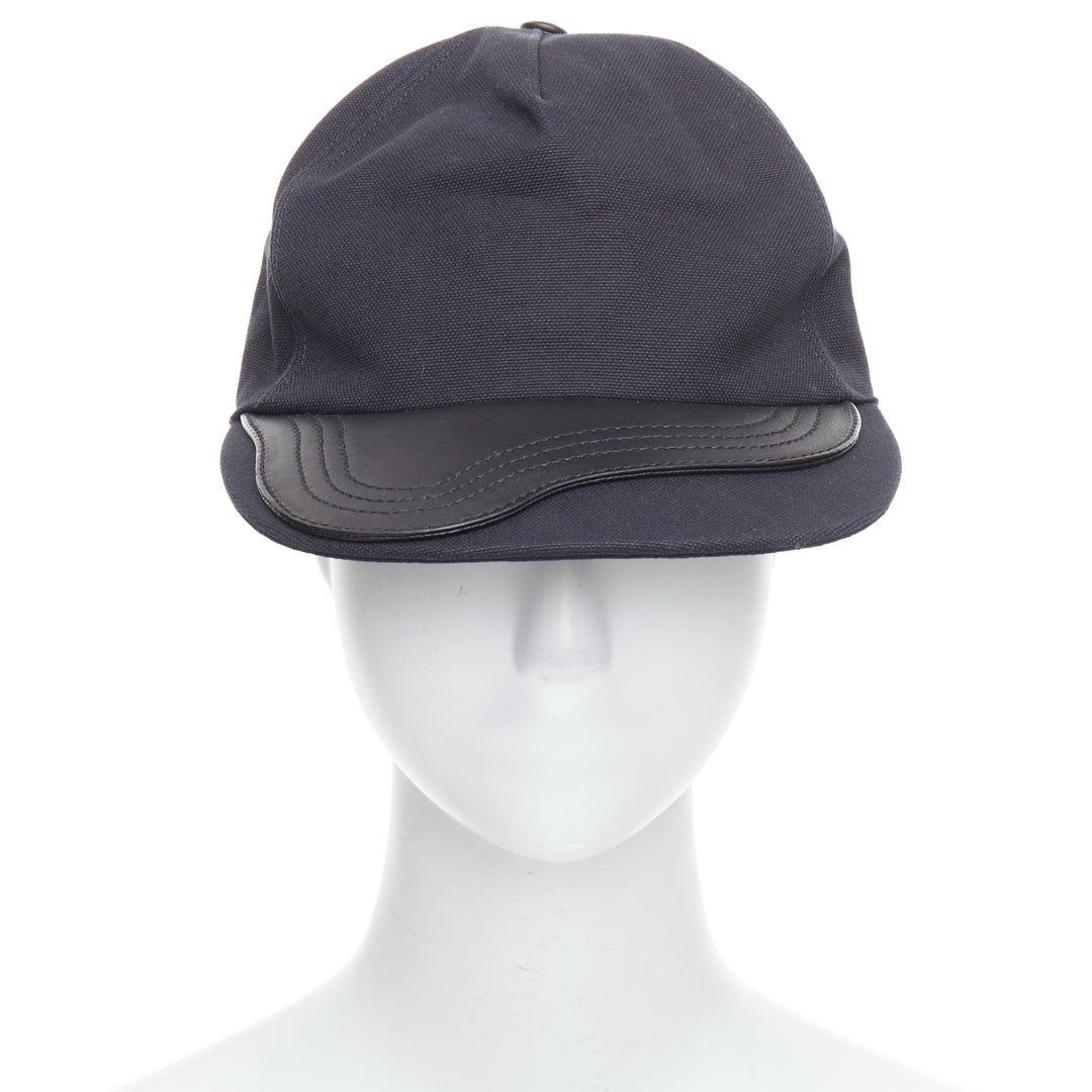 CHRISTAIN DIOR ALYX STUDIO black saddle leather CD buckle baseball cap