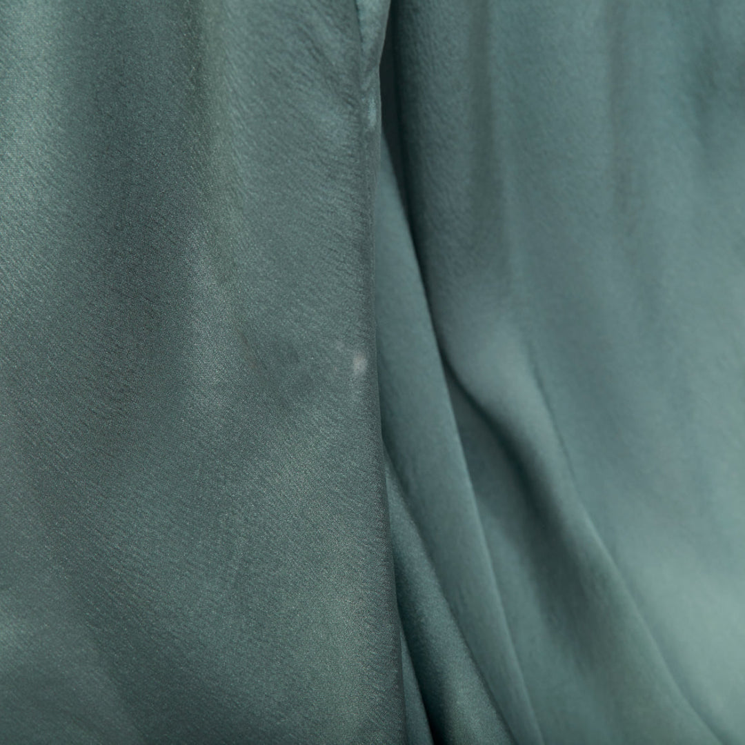 ALEXANDRE VAUTHIER COUTURE 2020 Runway petrol jewel green strapless cape gown