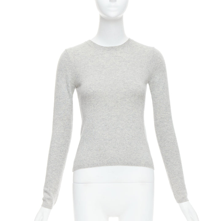 THEORY 100% cashmere grey long sleeve crew neck sweater XS