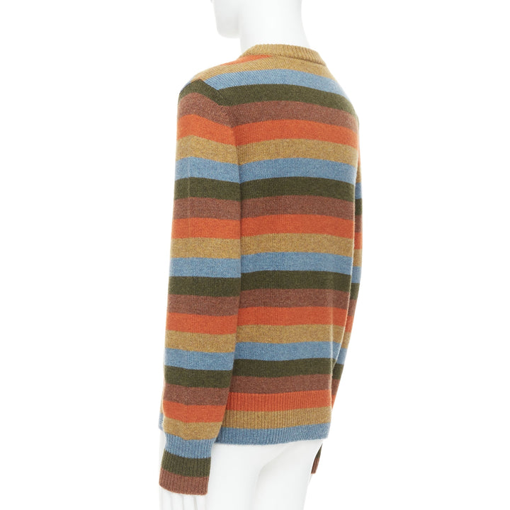 BOTTEGA VENETA cashmere blend multicolor striped pullover sweater IT48 M