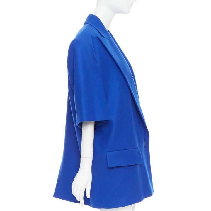 ALEXANDRE VAUTHIER COUTURE AW2022 Runway blue short sleeve oversized blazer
