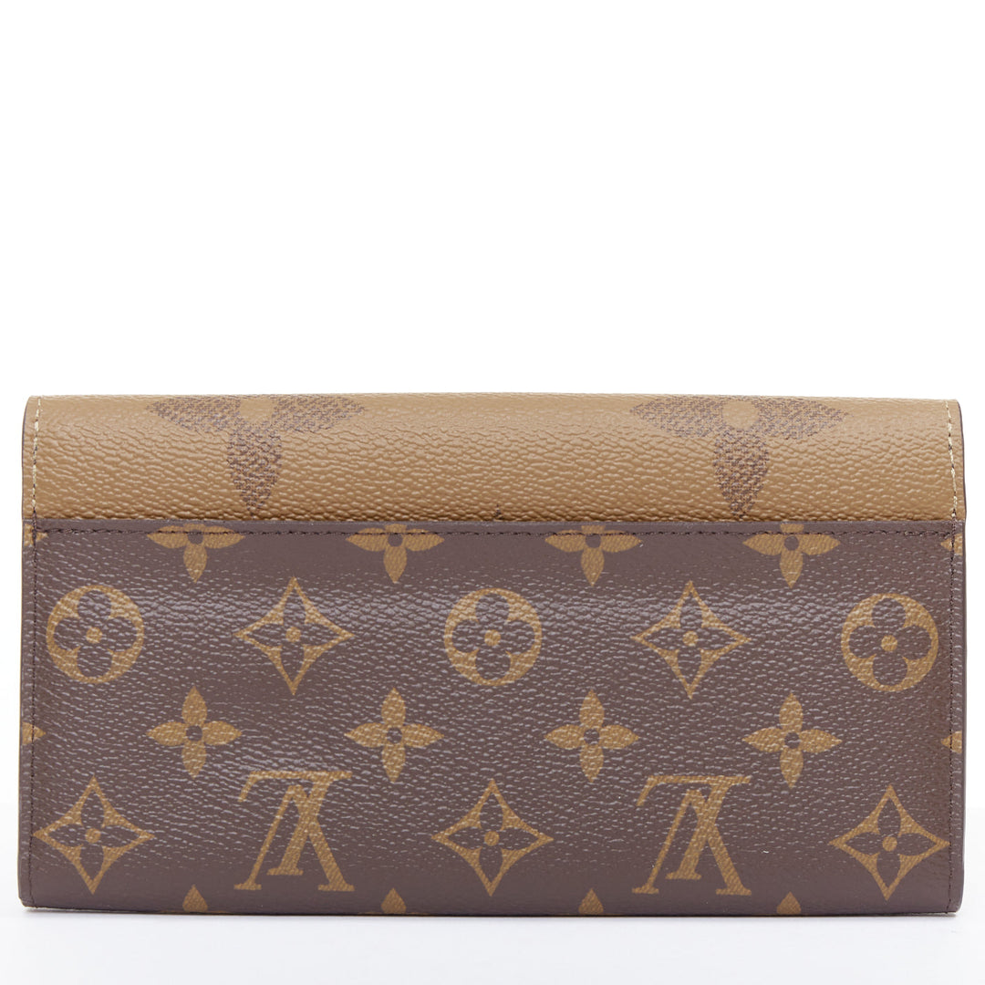Louis Vuitton SarahMonogram Reverse Giant canvas rectangular wallet