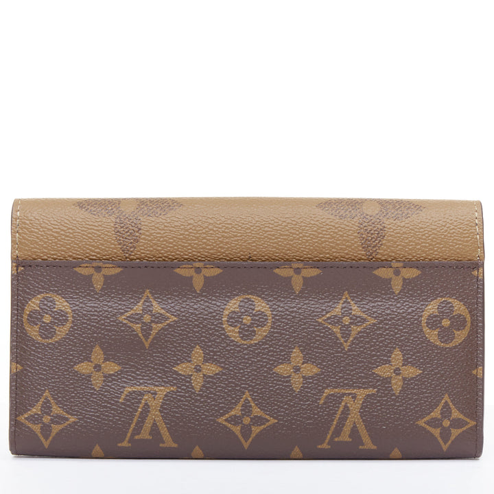 Louis Vuitton SarahMonogram Reverse Giant canvas rectangular wallet