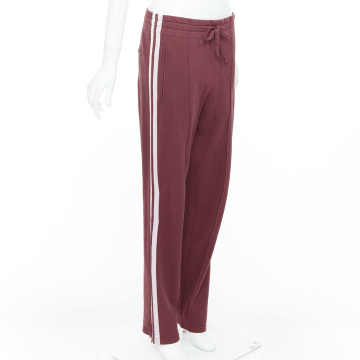 ISABEL MARANT Etoile burgundy pink trim jogger track pants FR38 M