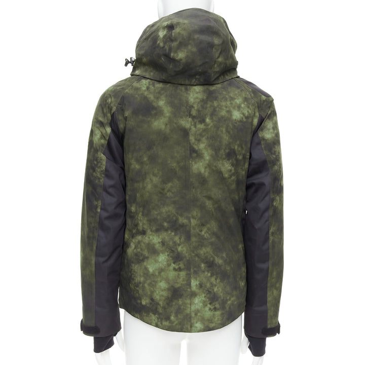 MONCLER Grenoble G32-003 green tie dye hooded ski jacket Sz1 S