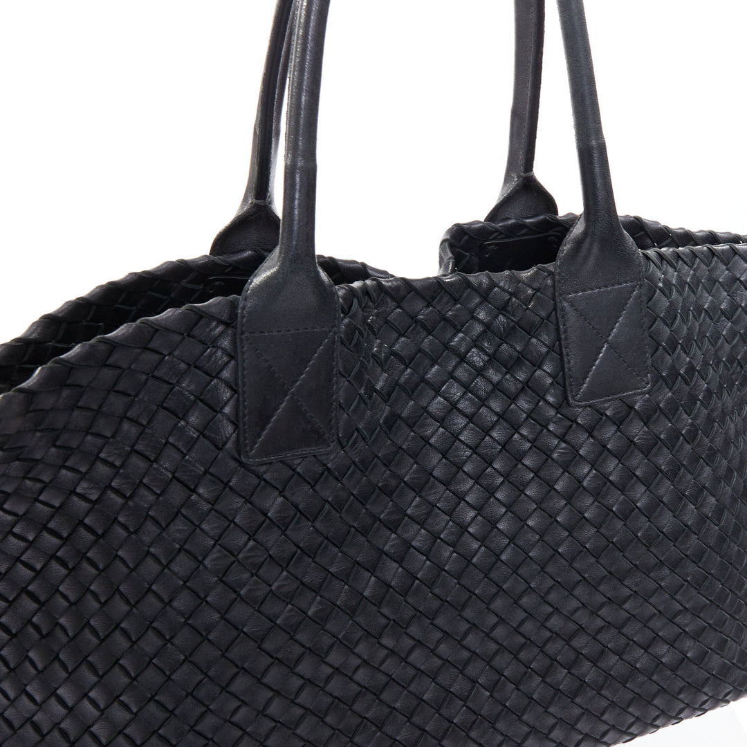 BOTTEGA VENETA 2012 Limited Edition Cabat black intrecciato tote bag