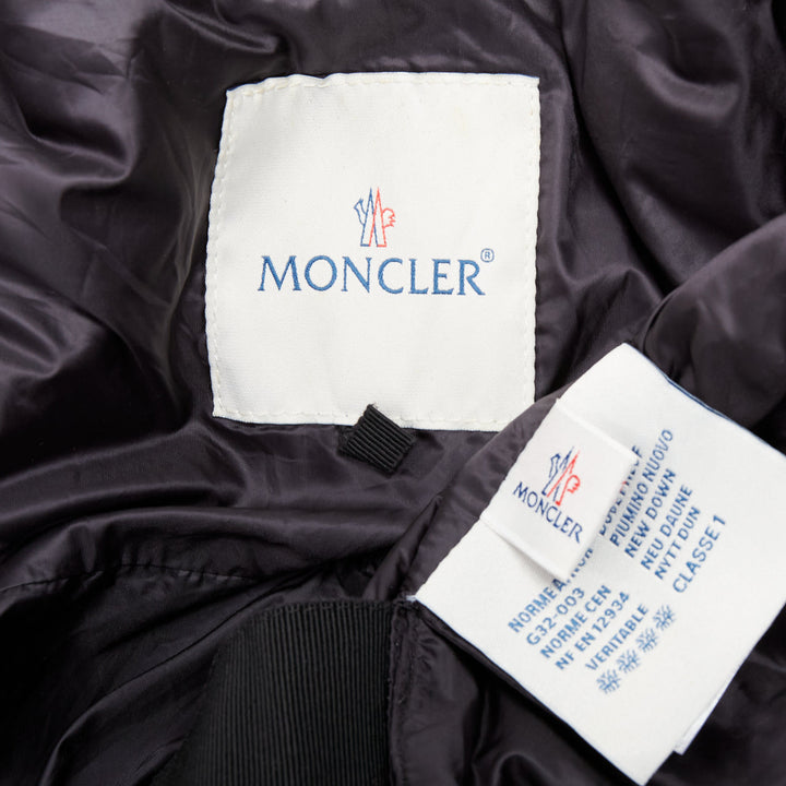 MONCLER G32-003 black layered down filled puffer tuxedo blazer top