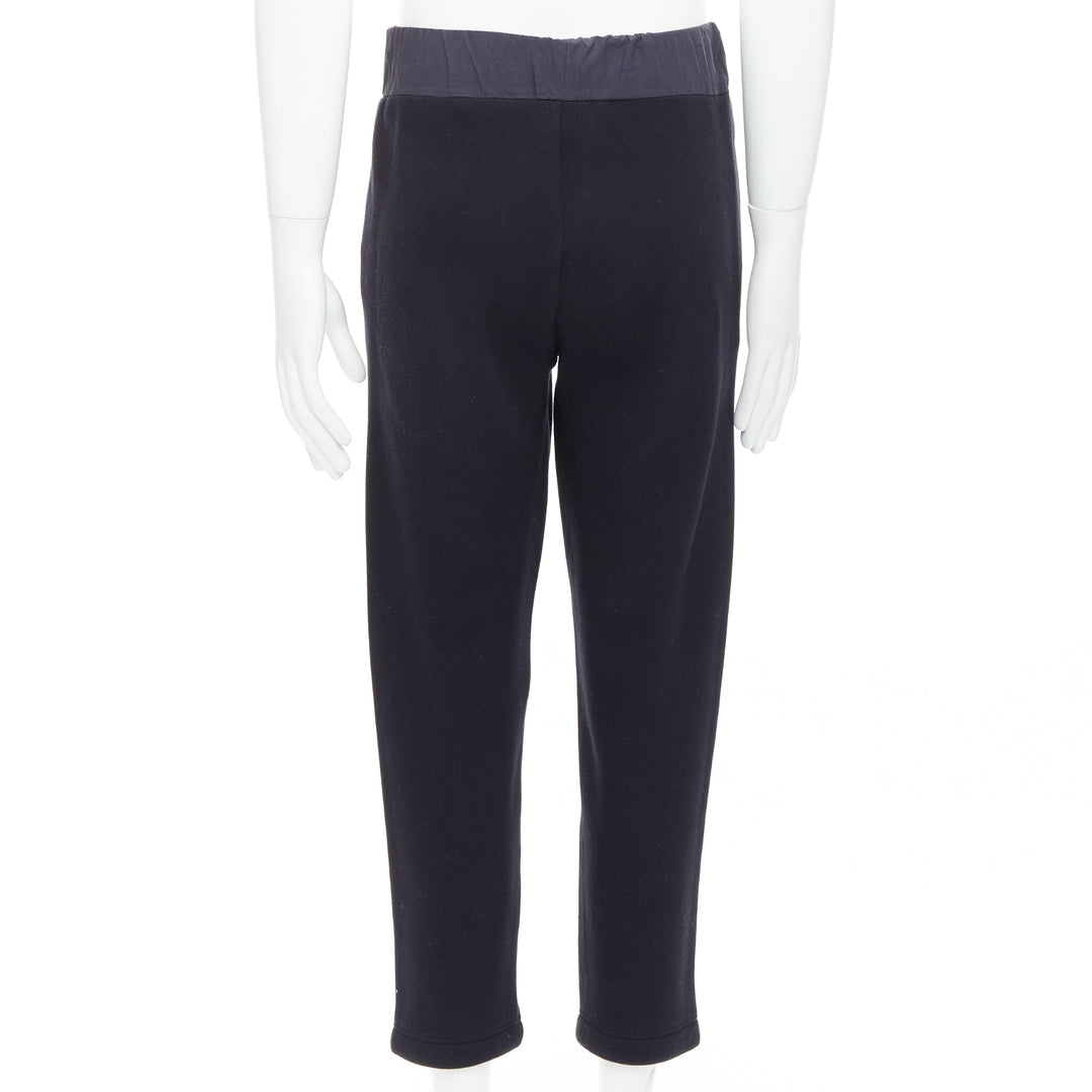 BOTTEGA VENETA navy cotton blend contrast waist bant jogger sweat pants IT44 XS