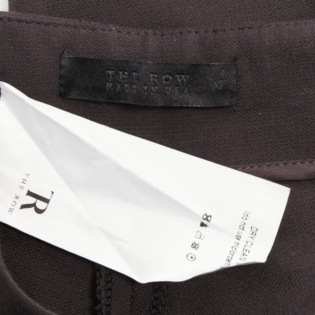THE ROW charcoal grey cotton blend low waist cropped minimalist legging pantsXS