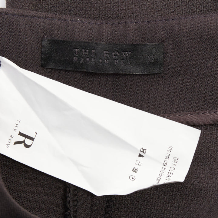 THE ROW charcoal grey cotton blend low waist cropped minimalist legging pantsXS
