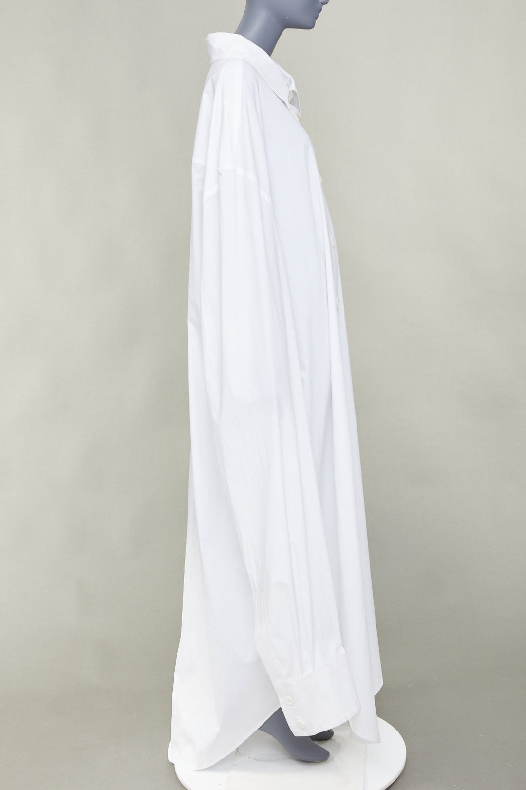 MOSCHINO Couture! white cotton poplin oversized maxi shirt dress IT50