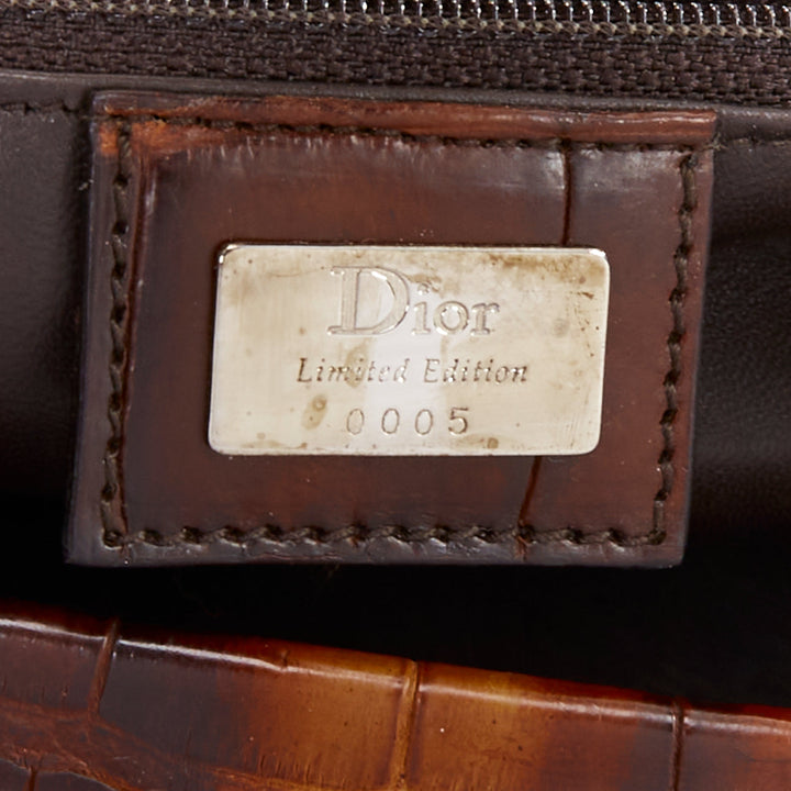 rare DIOR John Galliano 2005 Runway Limited Voyage scaled leather bag