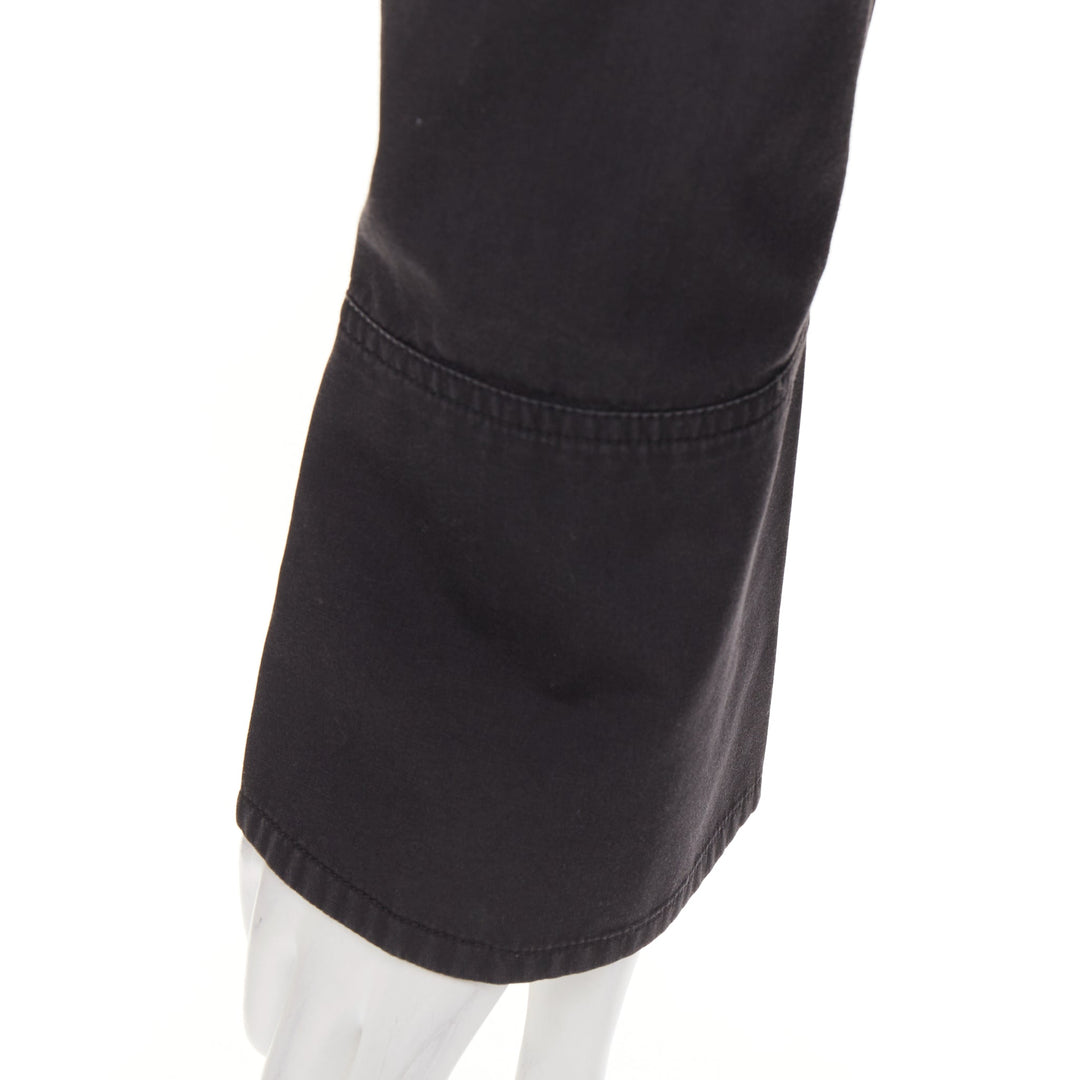 GUCCI Tom Ford charcoal grey cotton bust seam western style shirt IT42 XL