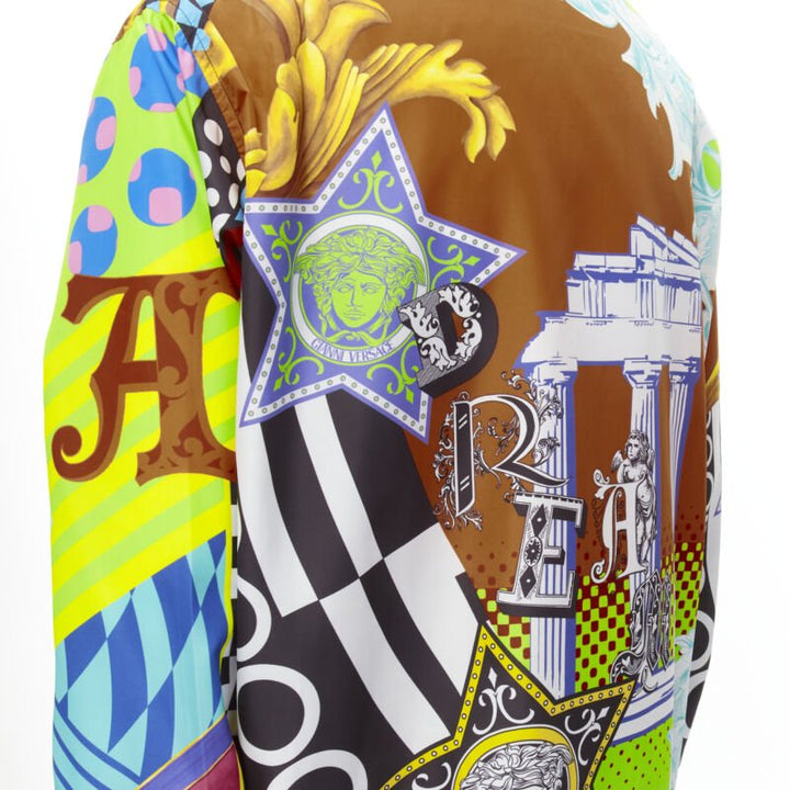 VERSACE 2020 Runway Pop Temple print nylon windbreaker shirt jacket IT48 M