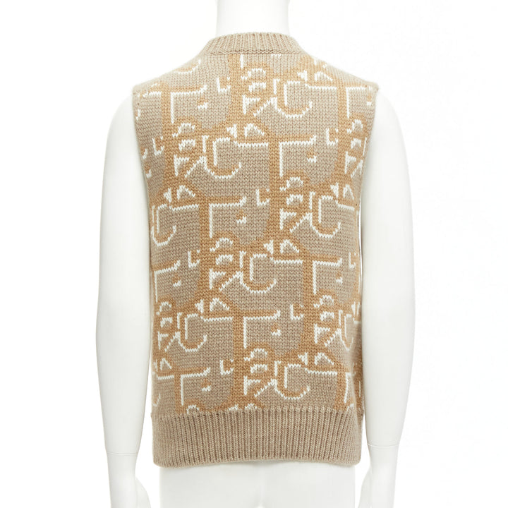 DIOR 2022 Travis Scott Cactus Jack 100% cashmere monogram sweater vest XXS